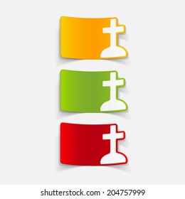realistic design element: tombstone