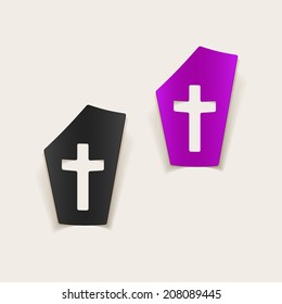 realistic design element: tombstone
