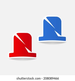 realistic design element: tombstone