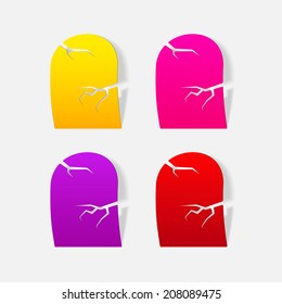 realistic design element: tombstone