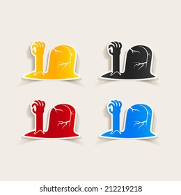 realistic design element: tombstone