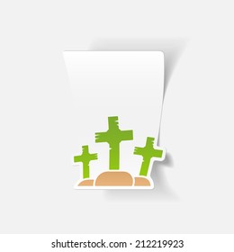 realistic design element: tombstone