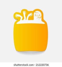 realistic design element: tombstone