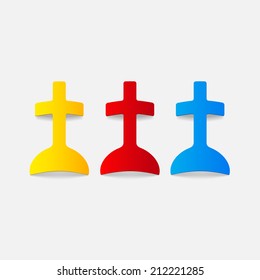 realistic design element: tombstone