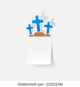 realistic design element: tombstone