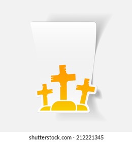 realistic design element: tombstone