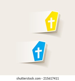 realistic design element: tombstone