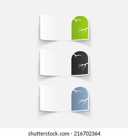 realistic design element: tombstone