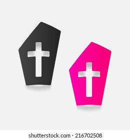 realistic design element: tombstone