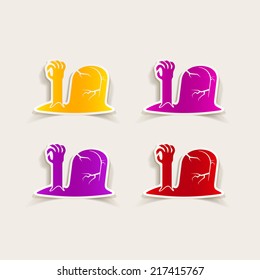 realistic design element: tombstone