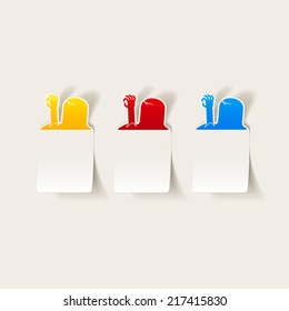 realistic design element: tombstone