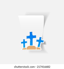 realistic design element: tombstone