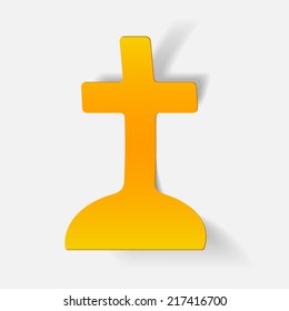 realistic design element: tombstone