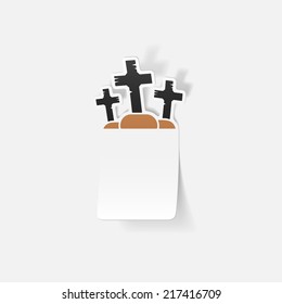 realistic design element: tombstone