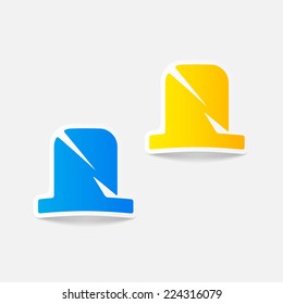 realistic design element: tombstone