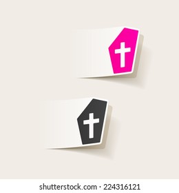 realistic design element: tombstone