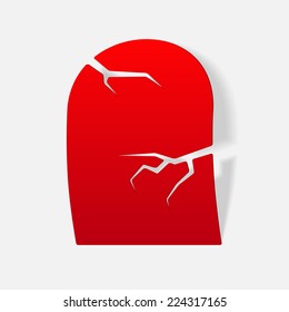 realistic design element: tombstone