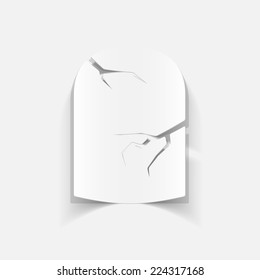 realistic design element: tombstone