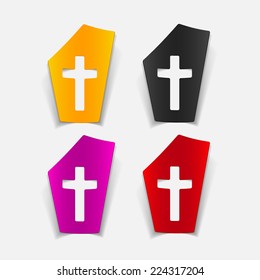 realistic design element: tombstone