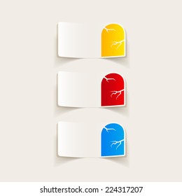 realistic design element: tombstone