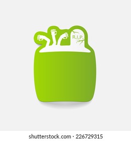 realistic design element: tombstone