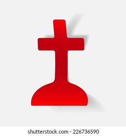 realistic design element: tombstone
