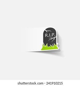 realistic design element: tombstone