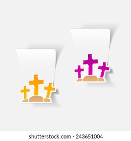 realistic design element: tombstone
