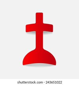 realistic design element: tombstone