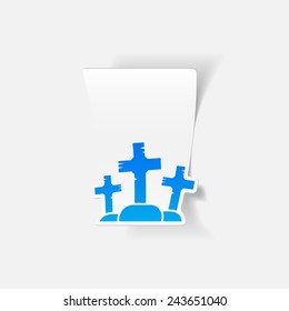realistic design element: tombstone