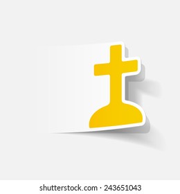 realistic design element: tombstone