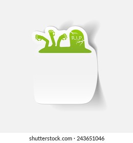 realistic design element: tombstone