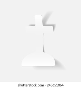 realistic design element: tombstone