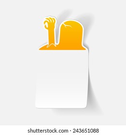 realistic design element: tombstone