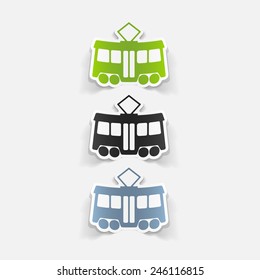 realistic design element: tram