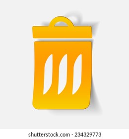 realistic design element: trash can