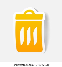 realistic design element: trash can