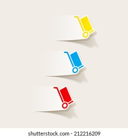 realistic design element: trolley, delivery