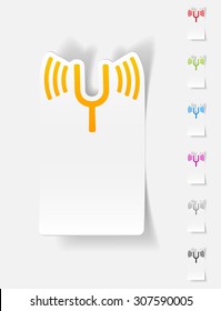 realistic design element. tuning-fork
