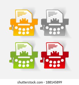 realistic design element: typewriter