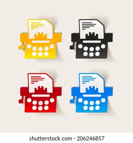 realistic design element: typewriter