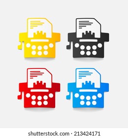 realistic design element: typewriter
