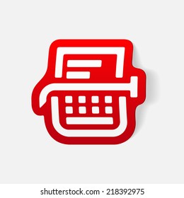 realistic design element: typewriter