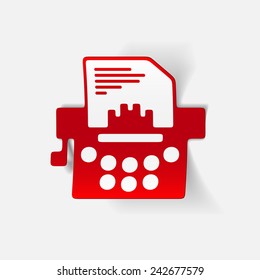 realistic design element: typewriter