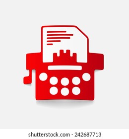 realistic design element: typewriter