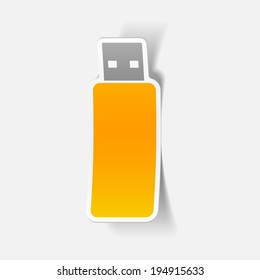 realistic design element: usb