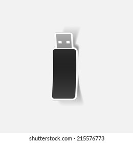 realistic design element: usb