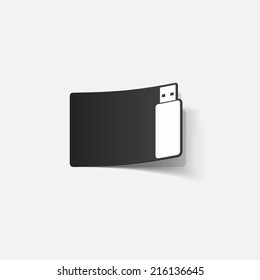 realistic design element: usb