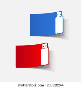 realistic design element: usb