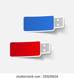 realistic design element: usb